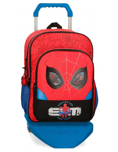 MOCHILA ADAP.40CM.2C.C/CARRO SPIDERMAN PROTECTOR